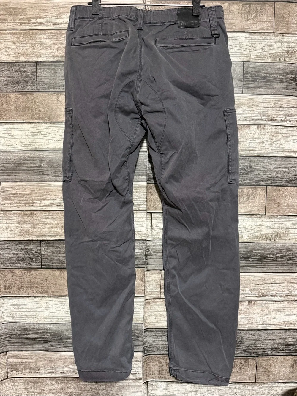 DU/ER Live Free Adventure Cargo Pants Men’s 34x32 Gray Ankle Drawstrings